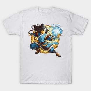 katara water tribe in battle position T-Shirt